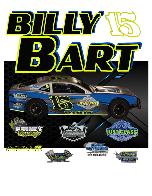 ***YOUTH***Billy Bart 15 Stock Car Shirt