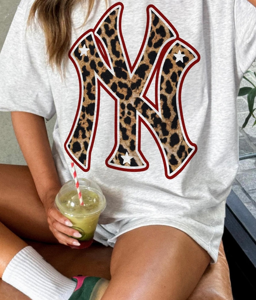 NY Leopard Logo Shirt