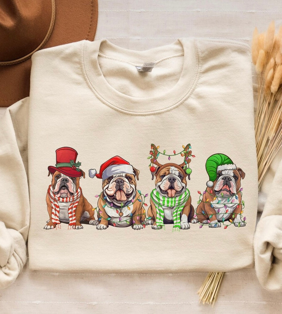 Christmas Bull Dog Shirt