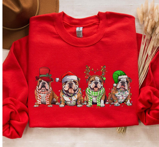 Christmas Bull Dog Shirt