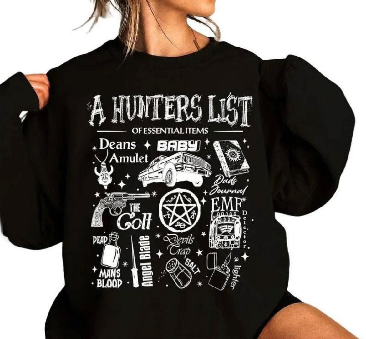 Supernatural Hunter's List Shirt