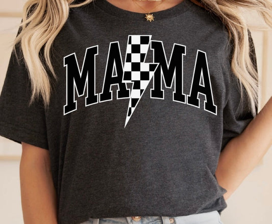 Black & White Race Mama Shirt