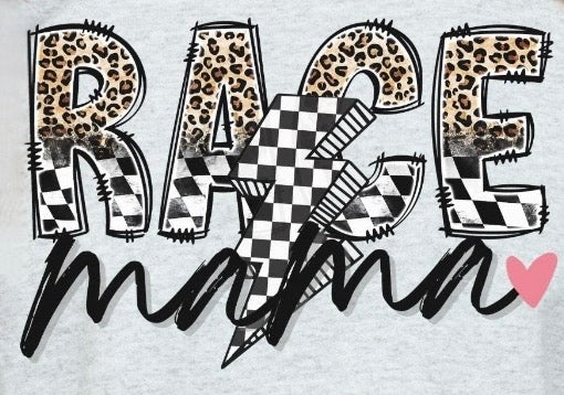 Race Mama Leopard/ Checkered Shirt