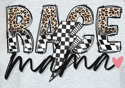 Race Mama Leopard/ Checkered Shirt