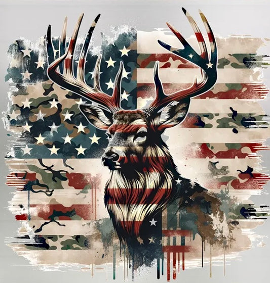 Deer Camo Flag Shirt